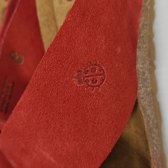 Yokono Made in Spain Red Wedged Sandals 8 - Picture 9 of 12